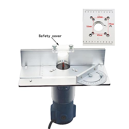 Plaque défonceuse aluminium table menuiserie guide ajustable accessoire bricola