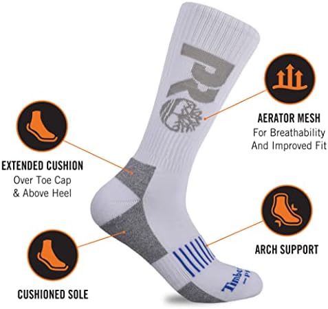 Timberland PRO mens 6-pack Crew Socks