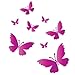 Pink Butterflies Beautiful Set of 8 Vinyl Stickers - Car Phone Helmet - SELECT SIZE