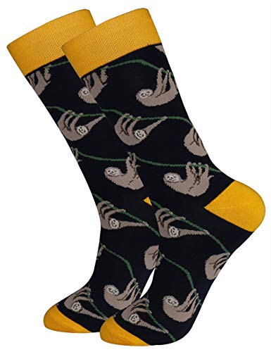 Xiaomaizi Men's Novelty Fun Crew Socks Crazy Animal Pattern Long Dress Socks For Men Size 7-13 #TOP6