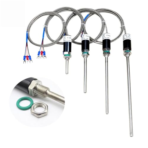 Sonde PT100 de contrôle thermique avec capteur M12 et thermocouple type K de 100mm