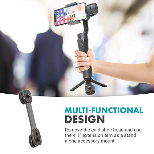Movo Vb05 Triple Shoe Extension Video Bracket - Attach Lights, Microphones, Monitors, Other Accessories To Your Gimbal Stabilizer, Smartphone Video Rig, Dslr Camera For Vlogging, Filming, Photography #TOP4
