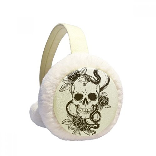 Orejeras de invierno de felpa como regalo unisex con boceto de serpiente