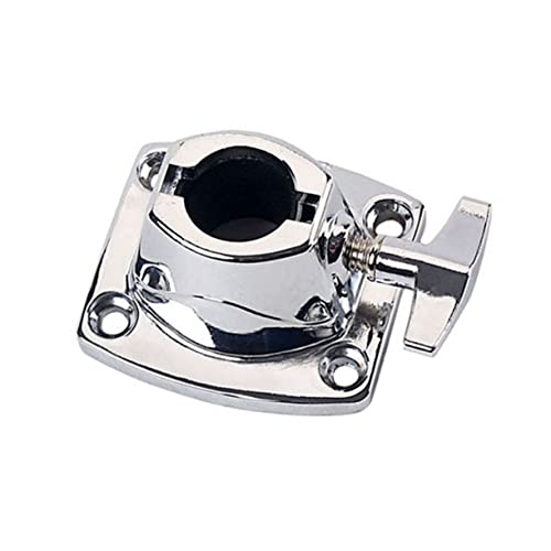 2 piezas de Abrazadera para Soporte de Platillos para Batería, Ligera, base para Tom, Accesorio Seguro para Montaje de Batería en Instrumentos de Percusión, Plata miniatura 4