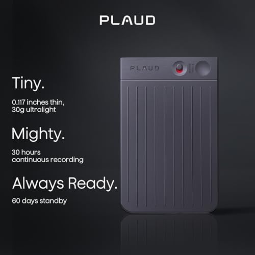 Plaud Note AI Voice Recorder, Voice Recorder w/Case, App Control, Transcribe & Summarize with AI Technology, Support 112 Languages, 64GB Memory, Audio Recorder for Lectures, Meetings, Calls, Black - Image 5