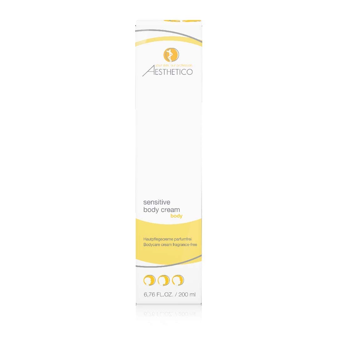 AESTHETICO Sensitive Body Cream - Schützende Körperlotion für trockene Haut/Neurodermitis, parfümfrei (2 x 200 ml)