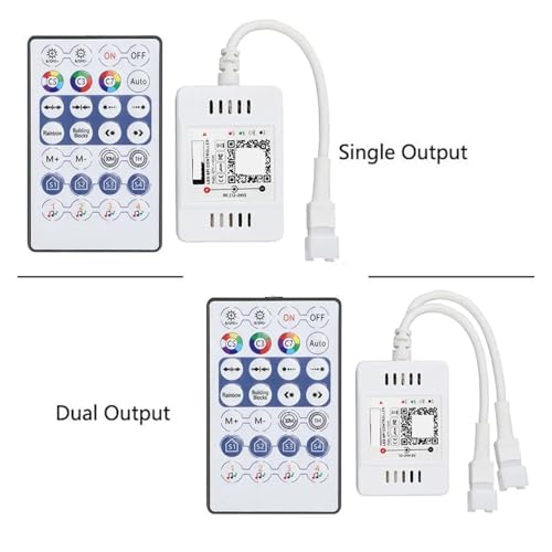 Contrôleur de musique pixel double sortie pour synchroniser deux rubans LED ensemble