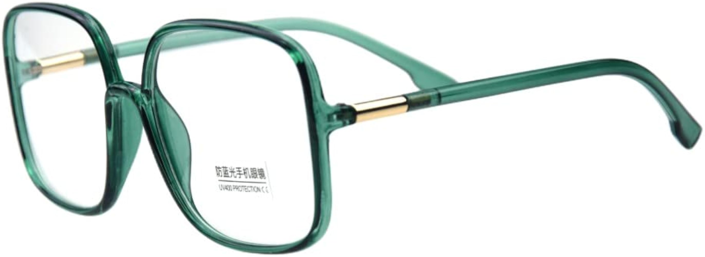 Amazon | Shiratori 女性用 レトロ ブルーライトカット メガネ 特大