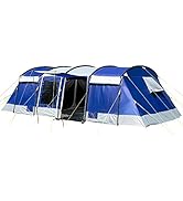 Skandika Tunnelzelt Montana für 8, 10, 12 Personen | Camping Zelt mit Sleeper Technologie, Schwar...