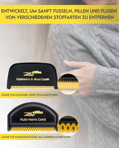 ZEFFFKA Kaschmir Feinwolle Kleidung Pullover Multi-Stoff Kleidungsstücke Entpilling Entfusselungskamm Fusselkugeln Entferner Pillen Reiniger und Rasierer