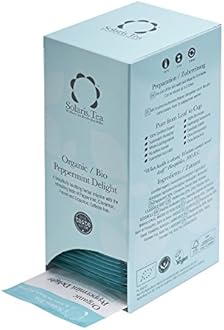 Solaris Tea - Organic Peppermint Delight Tea | 100% Organic Whole Leaf Tea | Certified Vegan | 40x Biodegradable Stitched Teabags, (1 x 80 g)