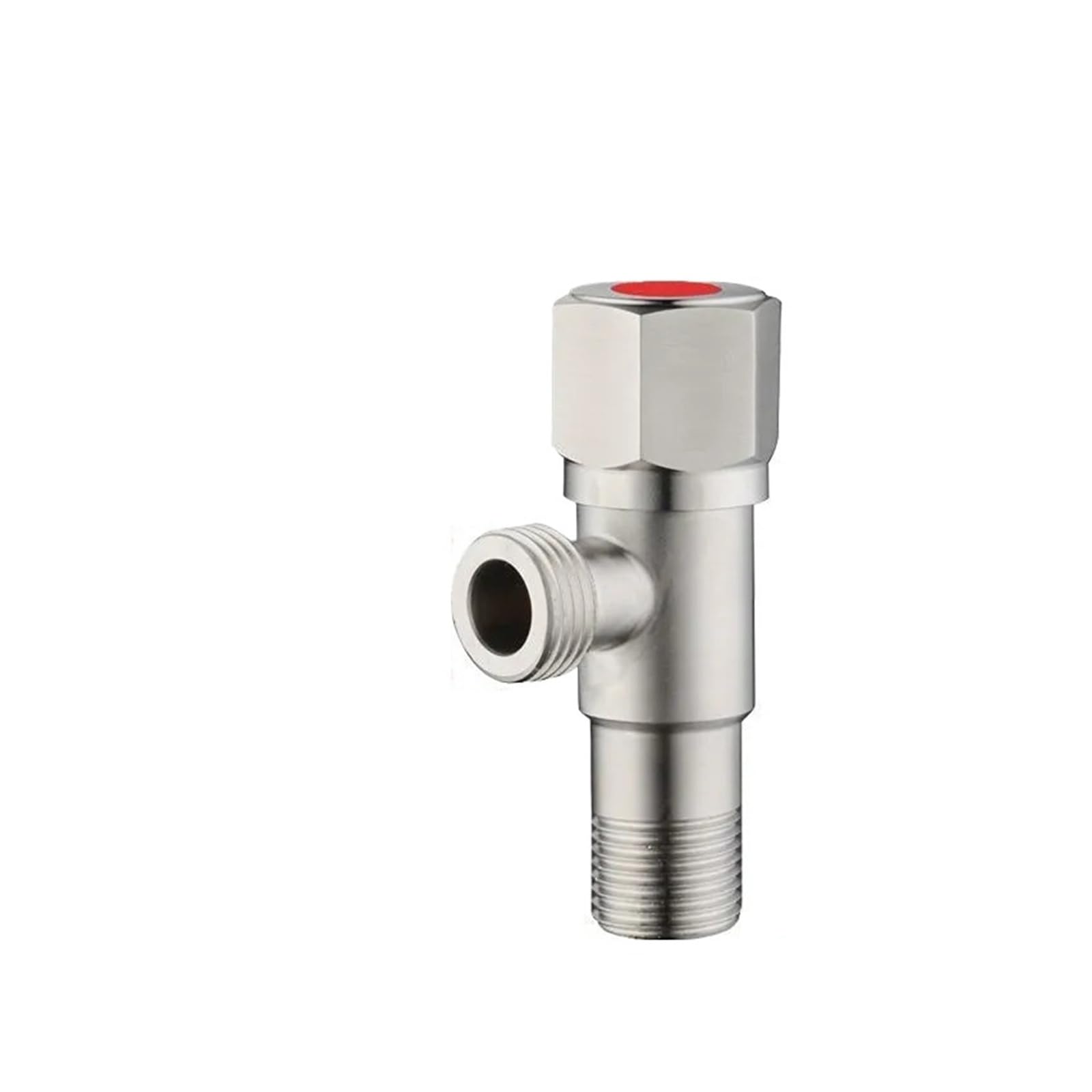 Bvhisehp B Red Stainless Steel Hot Cold Water Inlet Stop Valve Household Triangle Valve With Water Pressure Adjustment Function(B Red)