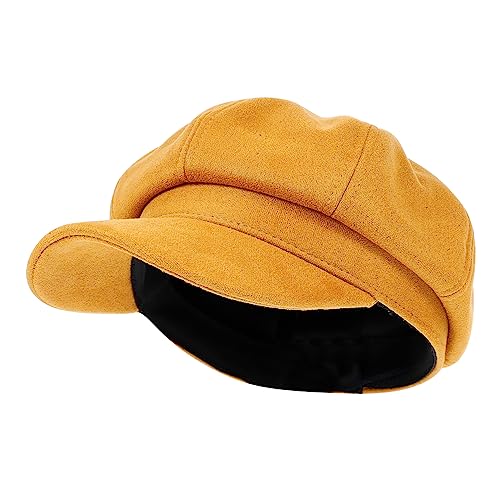 Octagonal Hat Fashion Beret Women Beret Headlhones Beret Hat All-Match Beret Solid Color Beret Trench Coat Autumn and Berets Stylish Lady Beret Camisa...