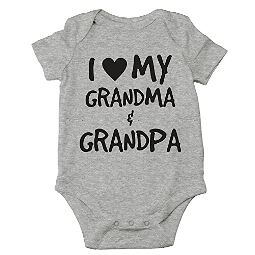 Image of CBTwear I Love My Grandma & Grandpa Baby Bodysuit Adorable Romper Clothing Funny Cute Infant Outfit