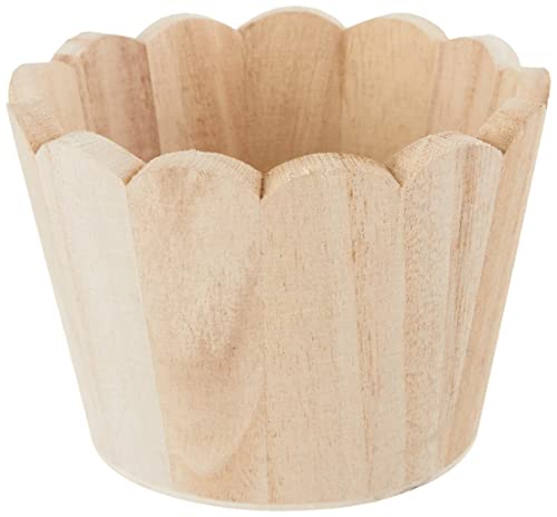Artemio VIVA05 Übertopf, Holz, Beige, 11 x 5 x 11 cm Artemio VIVA05 Übertopf, Holz, Beige, 11 x 5 x 11 cm