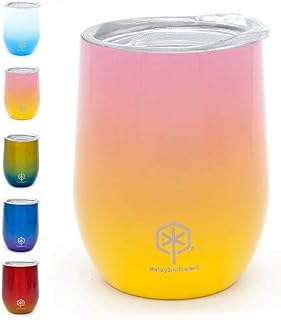 Wine Tumbler Glasses, Stayhydrated Coffee Tumbler with Lids Insulated Wine Glass Stainless Steel