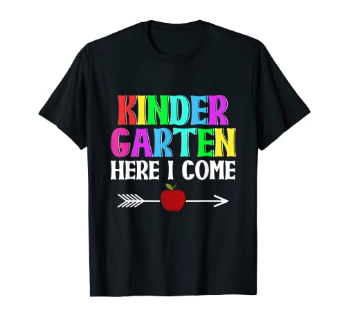 Kindergarten Here I Come Funny Back To School Kindergarten Camiseta