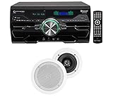 Technical Pro Professional 4000w Receiver/Amplifier/DVD Player Bluetooth/USB/FM Bundle with Pair...