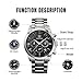 Imagen de BENYAR Relojes para Hombre Analógico Movimiento Cuarzo Cronografo Impermeable Luminoso Moda Casual Reloj de Pulsera Correa de Cuero Elegante Regalo para Hombre