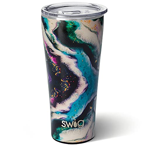 Swig Life Vaso triple de acero inoxidable con tapa, apto para lavavajillas, doble pared y sellado al vacío, con impresión Aurora
