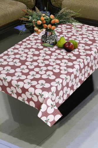 Image of Dakshya Industirs PVC Waterproof Table Cover 36x54 Inch Floral Printed Center Table Cover Washable Plastic Table Sheet Oilproof Dining Table Cover for Coffee Table Living Room Home (Premium Leaf)