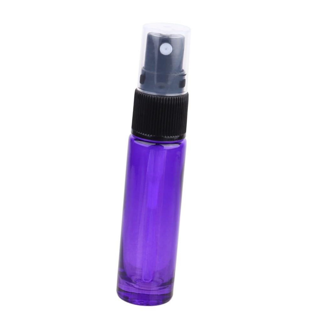 Outanaya Parfüm Sprühflaschen für Reisen Wiederbefüllbar für Tragbar und 20 Stück 10ml aus Glas Violette Glas Sprühflasche Ätherische Öle Parfüms und Kölnisch Wasser