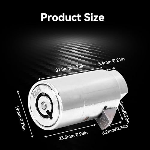 Image of Vending Machine Lock Cylinder, Zinc Alloy Cola Machine Lock & Key Snack Machine Lock Replacement, 3Pcs Keys