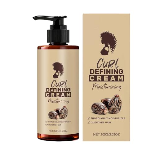 Crema de rizo para cabello ondulado | 100 ml Crema de peinado para mujeres para el cabello encrespado seco | Loción Productos para el cuidado del cabello para mujeres, niñas, hombres, rutina de