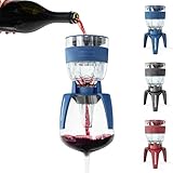Ourokhome Wine Aerator Pourer - Decanter Spout, Premium Decanter for Red Wine,Designed for All Glasses, Improve Flavor, Enhance Bouquet Aerating Pourer (Blue)