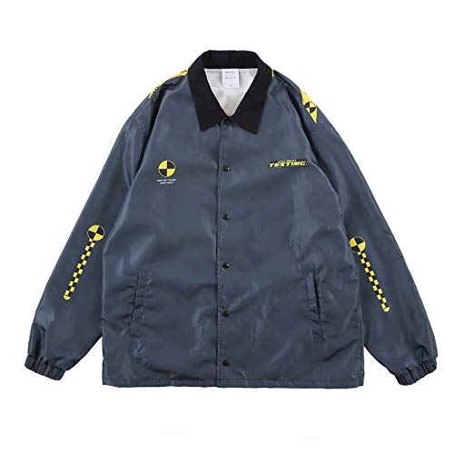 NAGRI ASAP Hip Hop Windproof Windbreakers Jacket Graphic Print Streetwear Long Sleeve Lightweight Coat for Men