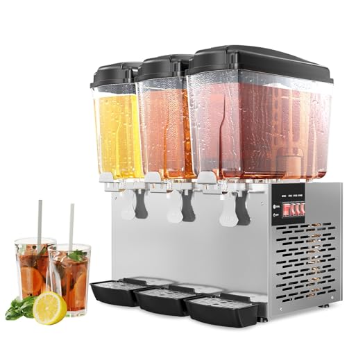 Commercial Beverage Dispenser with 3 Tanks and Compressor