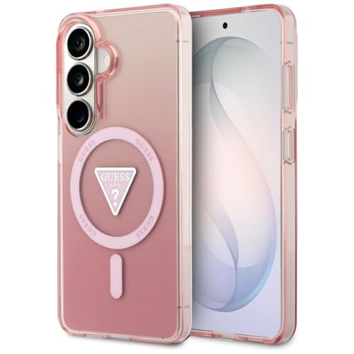CG MOBILE Guess IML Gradient Triangle Compatible avec MagSafe Coque pour Samsung Galaxy S26 (Rose)