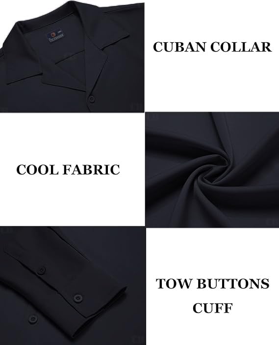 Image of CB-COLEBROOK Men Luxury Satin Silk Dress Shirt - Long Sleeve, Satin, Shiny Button Down, Prom, Wedding Party Shirt