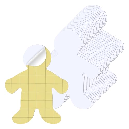 Image of Hygloss Sticky People Craft Boards - 24 Pack 7.5-Inch Self Stick Collage Boards for Kids - Peel & Stick Mounting Boards for Art Projects, School Crafts, Classrooms, and DIY Displays