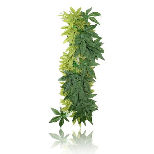 flexman Aquarium Plants, Fake Leaves Artificial Fish Tank Plants with Sucker, Fish Tank Decorations for Fish Tank Aquarium