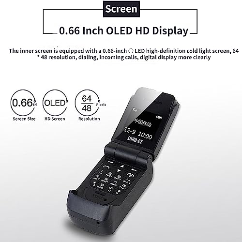 Yoidesu YOIDESUW83APXD6UF-12 Unlocked Flip Phone, 0.66In Smallest Mobile Phone In The World thumb #1