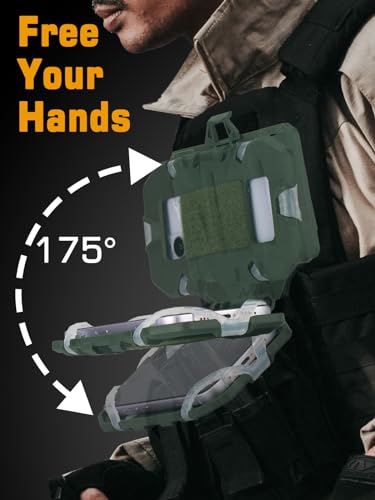 Image of Tactical Molle Plate Carrier Vest Phone Chest Mount Holder