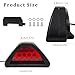 GUQIANLU F1 Style LED Brake Light, Waterproof Red Triangle Warning Flash Lamp, Rear Tail Fog Lights Third Brake Light with 12 LED for Cars, Trucks, Motorcycles Safety Stop Light (Red)