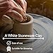 Old Potters Mid High Fire White Stoneware Clay for Pottery | Cone 5-10 | Ideal for Wheel Throwing, Hand Building, Sculpting | Great for All Skill Levels | Greenware Clay, 10 lbs.