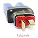DGZZI 2pcs T Plug Deans Style Wireless Connector Male T-Plug to Female EC5 Style Adapter for RC Lipo Battery Toy
