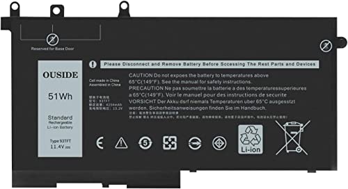 Batterie portable 93FTF Dell Latitude 5280 pour travailler en voyage