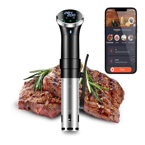 WiFi Sous Vide Cooker with APP Control,1100W Sous Vide Immersion,