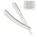Parker SRX Heavy Duty Professional 100% Stainless Steel Straight Edge Barber Razor and 5 Shark Super Stainless Blades