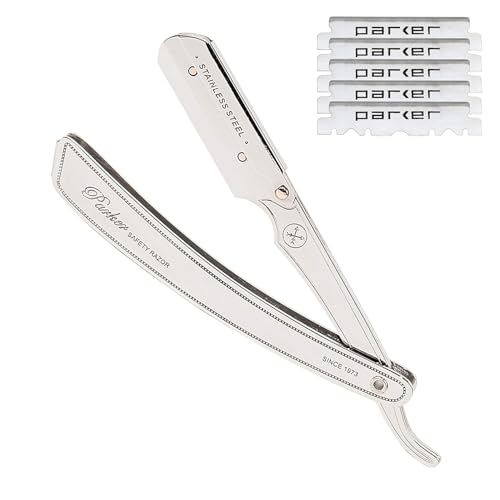 Parker SRX Straight Razor – All Stainless Steel Barber Razor with...