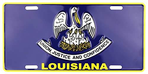 Louisiana State Flag - 6" x 12" US State Metal License Plate