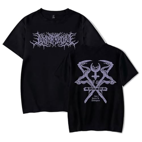 Photo de JSZHCB Lorna Shore T-Shirt décontracté imprimé à la Mode rétro, Unisexe,Noir,4XL