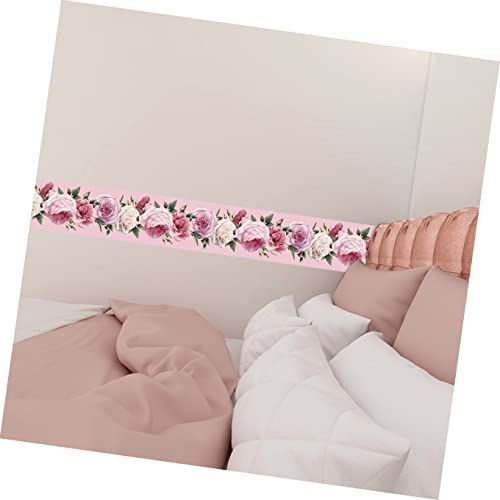 ORFOFE 1 peça - Lindo papel de parede de cintura para cozinha, acabamento autoadesivo, bordas florai