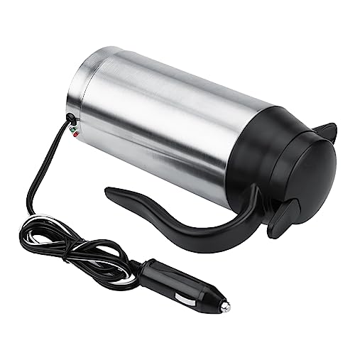 Tetera eléctrica de viaje ZJchao 12V 750ml acero inoxidable miniatura 7