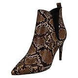 Material de la suela: Botas Tobilleras con Estampado de Serpiente para Mujer, de Spot On, Color, Talla 36.5 EU
