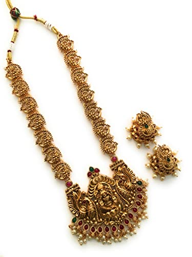 Image of Sasitrends Classic Matte Gold Plated Necklace Set